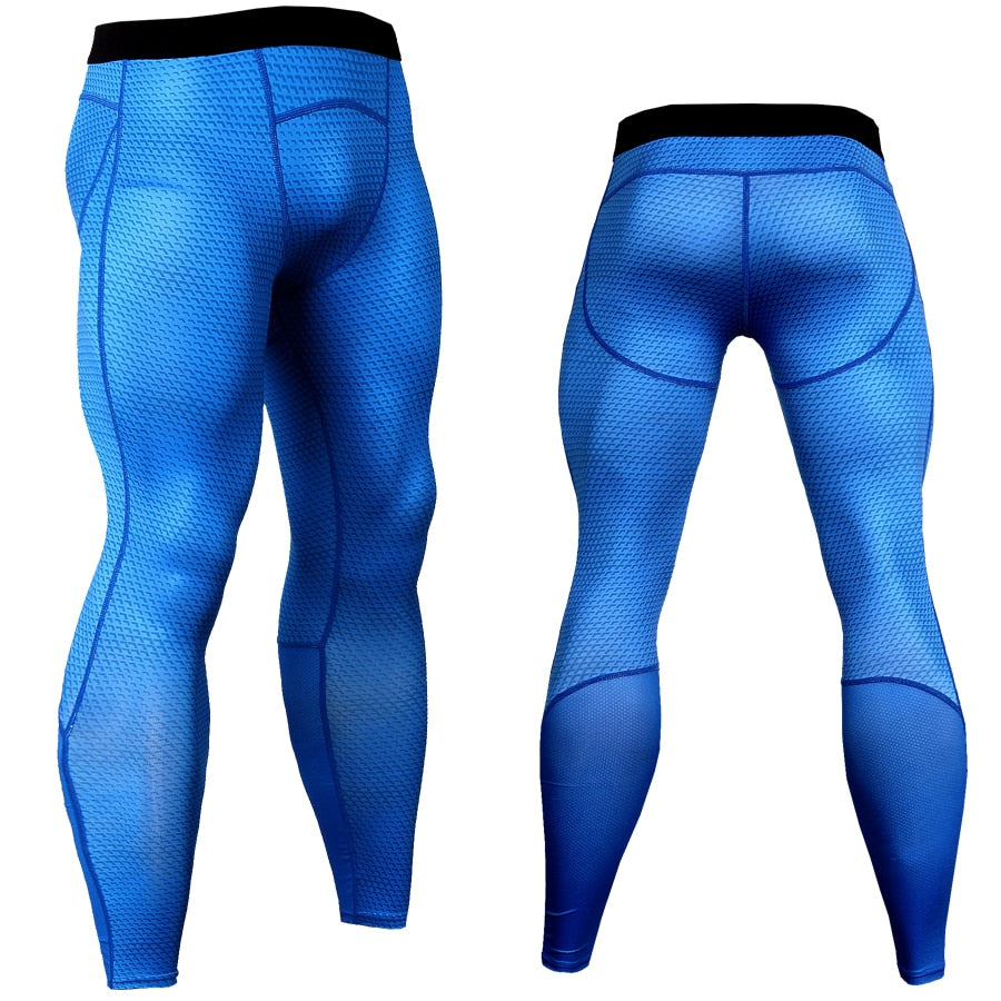 Men's Compression Sports Pants - Blue Force Sports