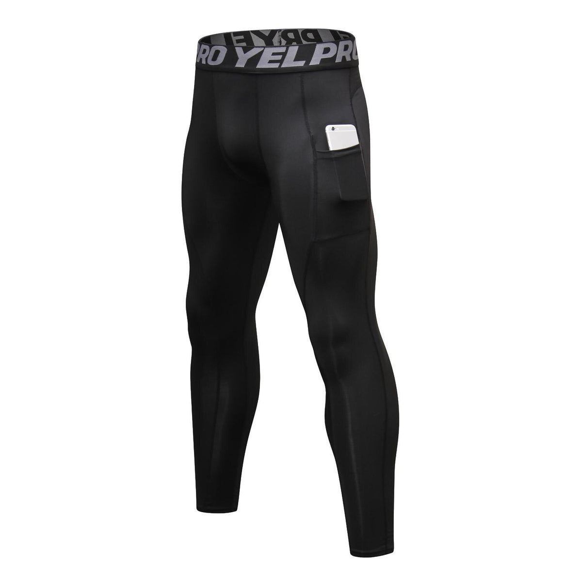 Phone Pocket Elastic Fitness Men's Leggings - Blue Force Sports