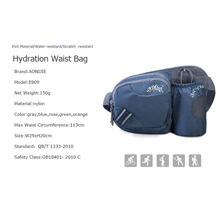 Unisex Hydration Waist Bag - Blue Force Sports