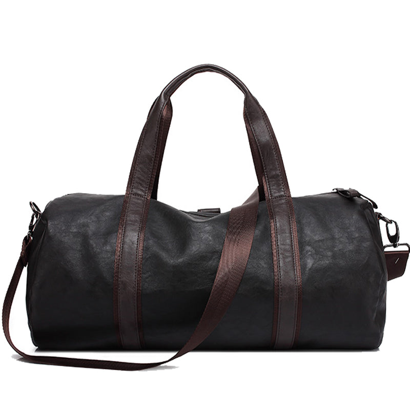 Soft Leather Sports Bag - Blue Force Sports