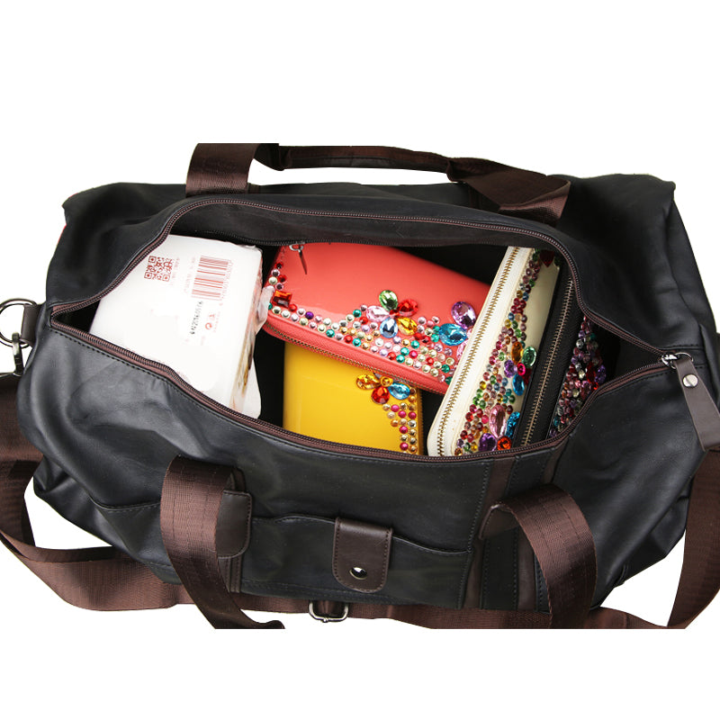 Soft Leather Sports Bag - Blue Force Sports