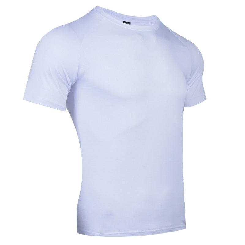 Men's Compression Short Sleeve T-Shirt - Blue Force Sports