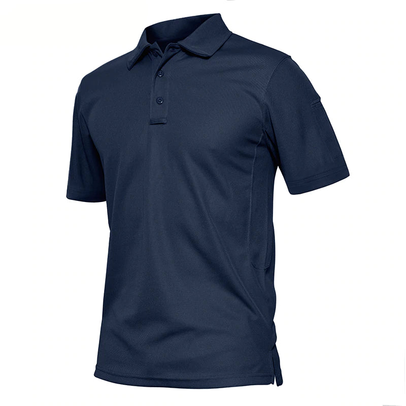 Quick Dry Summer Golf Polo Shirt for Men - Blue Force Sports
