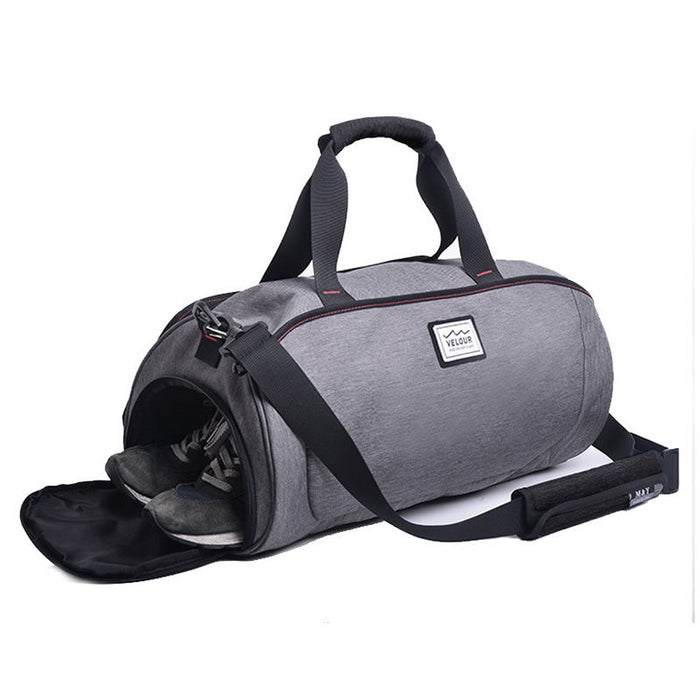 Waterproof Shoulder Gym Bag with Shoes Compartment - Blue Force Sports