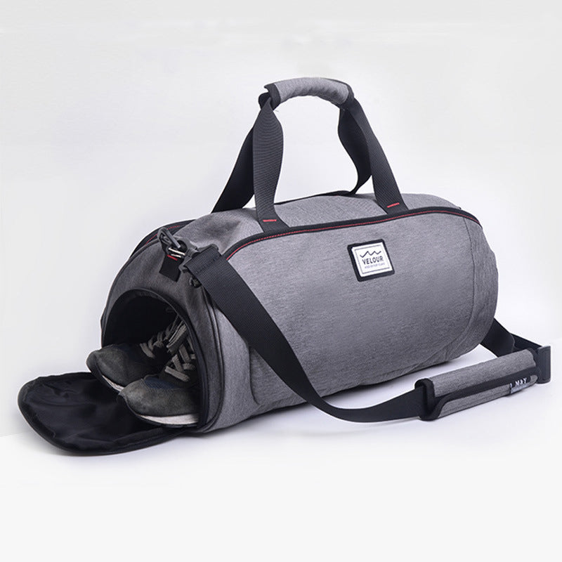 Waterproof Shoulder Gym Bag with Shoes Compartment - Blue Force Sports
