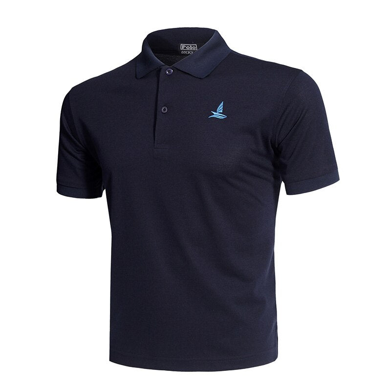 Men's Breathable Quick-Dry Golf Polo T-Shirt - Blue Force Sports