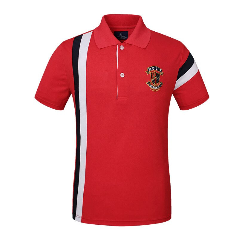 Men's Breathable Quick-Dry Golf Polo T-Shirt - Blue Force Sports