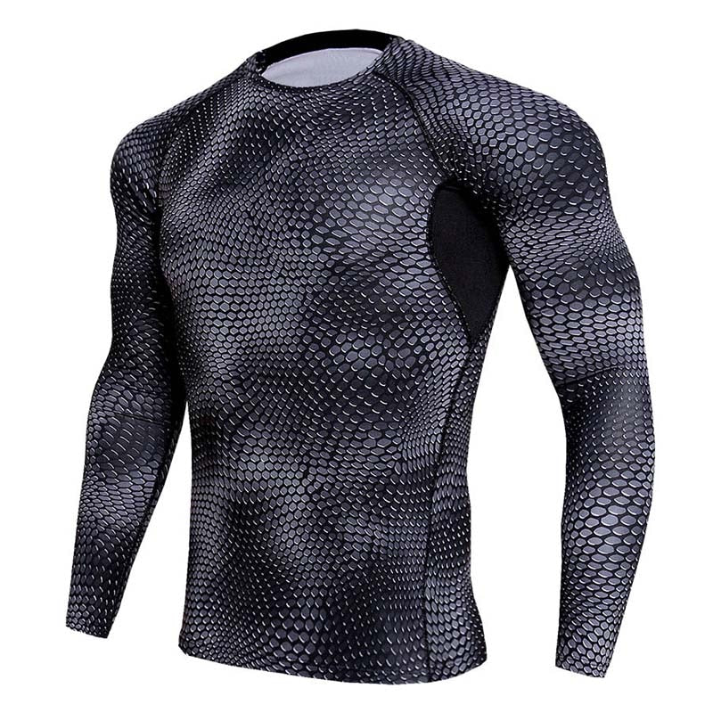 Men's Long Sleeved Elastic T-Shirt - Blue Force Sports