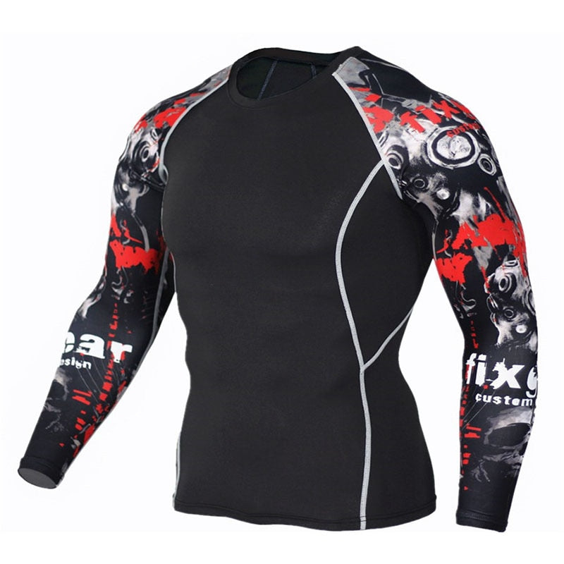 Men's O-Necked Long Sleeved T-Shirt - Blue Force Sports