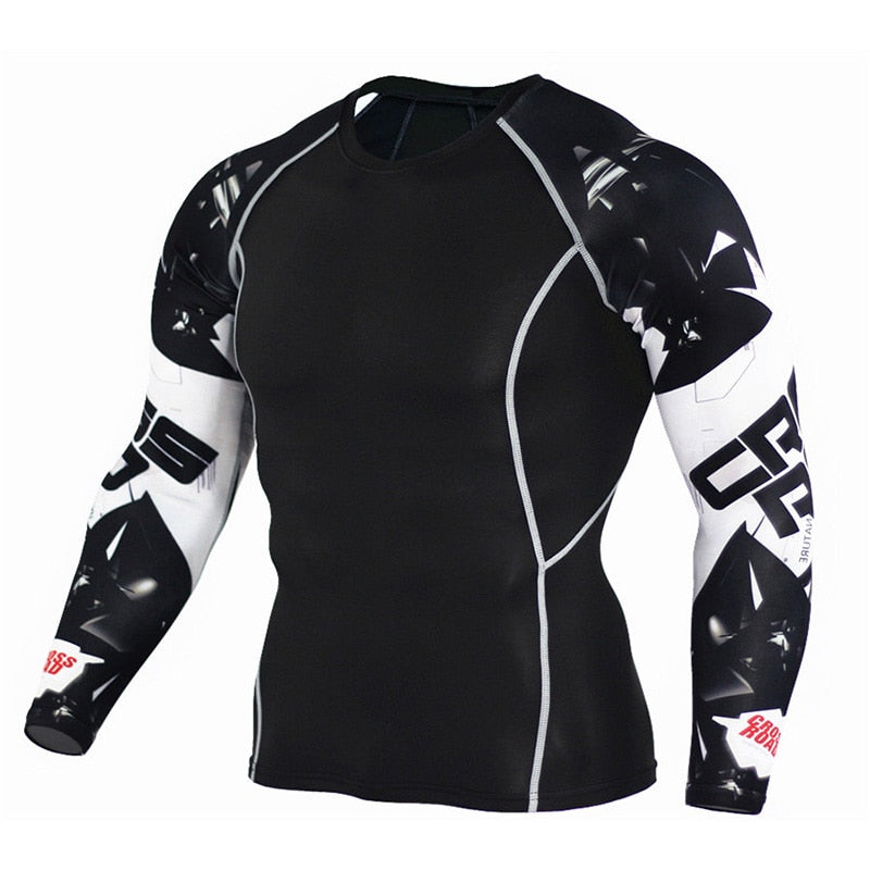 Men's O-Necked Long Sleeved T-Shirt - Blue Force Sports