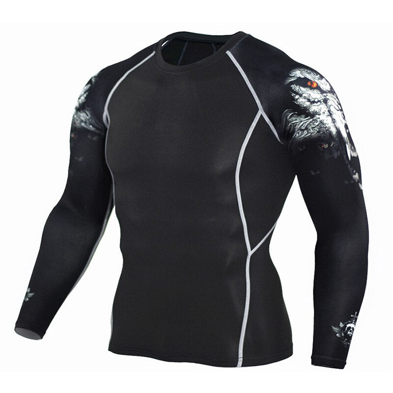 Men's O-Necked Long Sleeved T-Shirt - Blue Force Sports