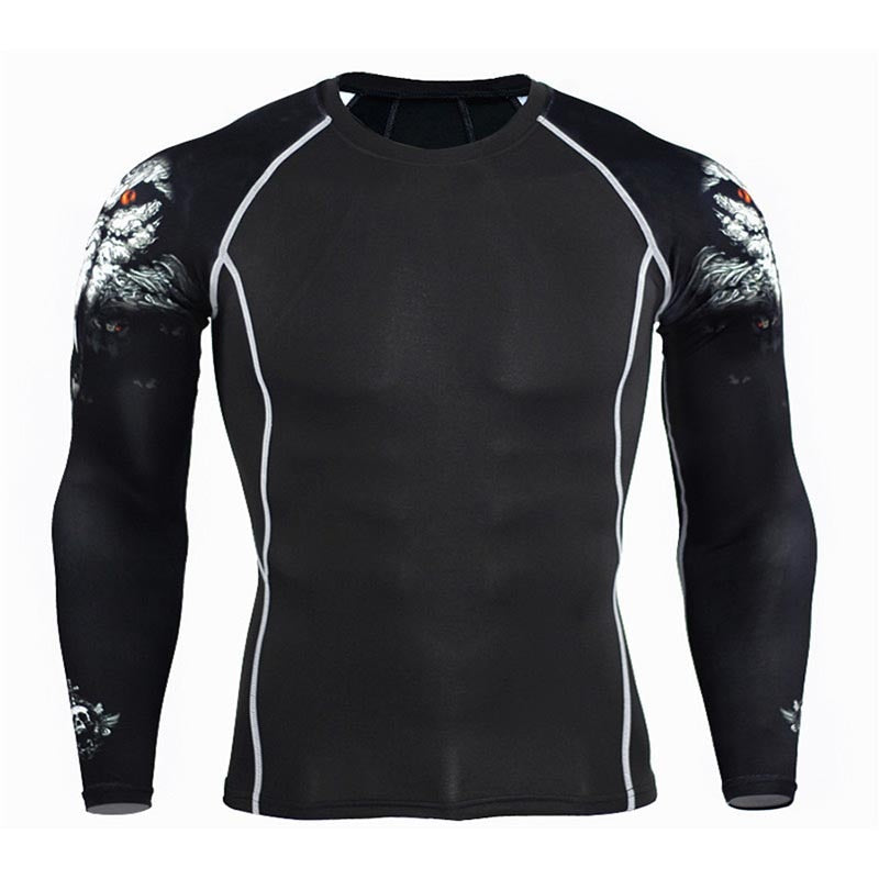 Men's O-Necked Long Sleeved T-Shirt - Blue Force Sports