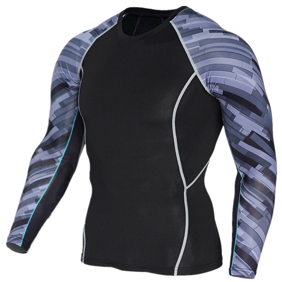 Men Long Sleeves Thermal T-Shirt - Blue Force Sports