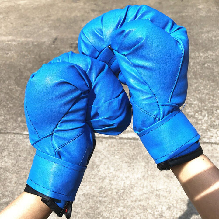 Professional PU Leather Sparring Gloves - Blue Force Sports