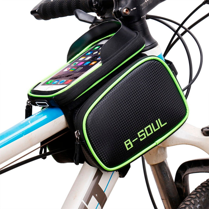 Waterproof Double Zipper Bicycle Tube Bag with Phone Holder - Blue Force Sports