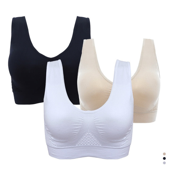 Breathable Hollow Out Padded Sports Bra - Blue Force Sports
