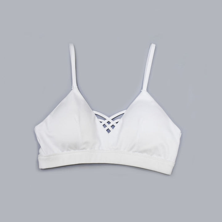 Women's Sports Bra in White Color - Blue Force Sports