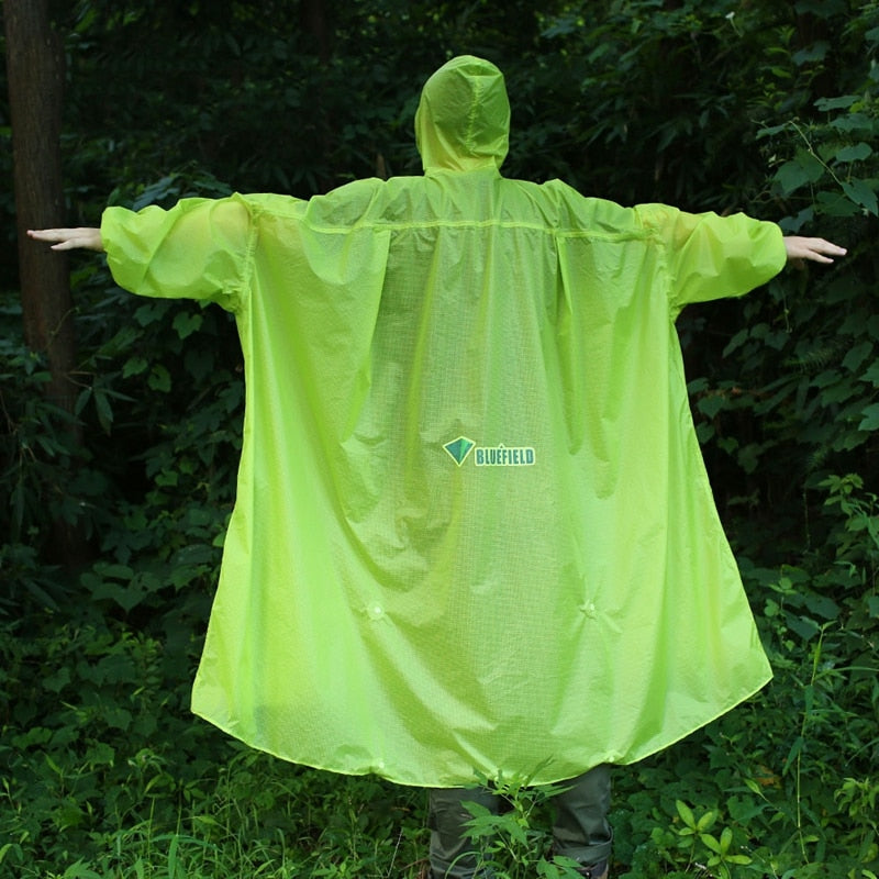 Outdoor Lightweight Silicone Raincoat - Blue Force Sports