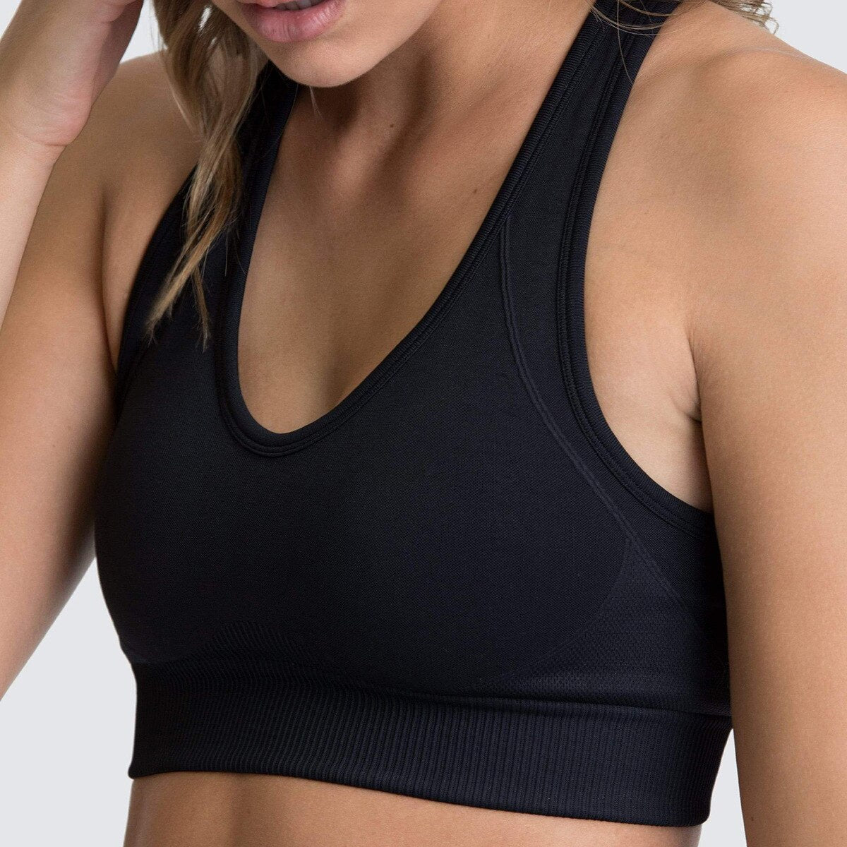 Women's Solid Color Yoga Bra - Blue Force Sports