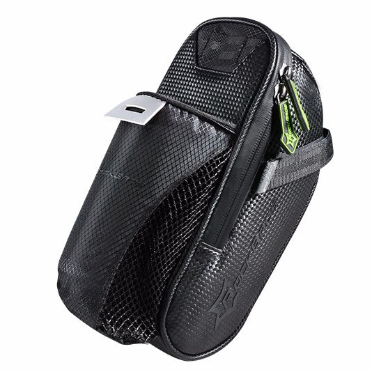 Black Nylon Bicycle Saddle Bag - Blue Force Sports