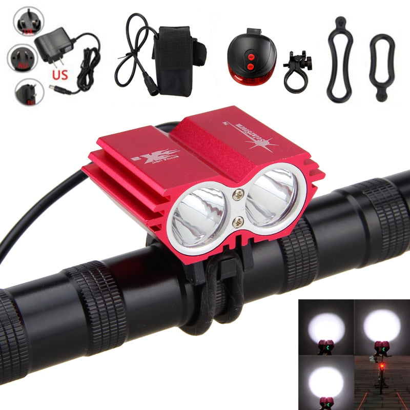 7000 Lumens Bike Front Handlebar LED Light - Blue Force Sports