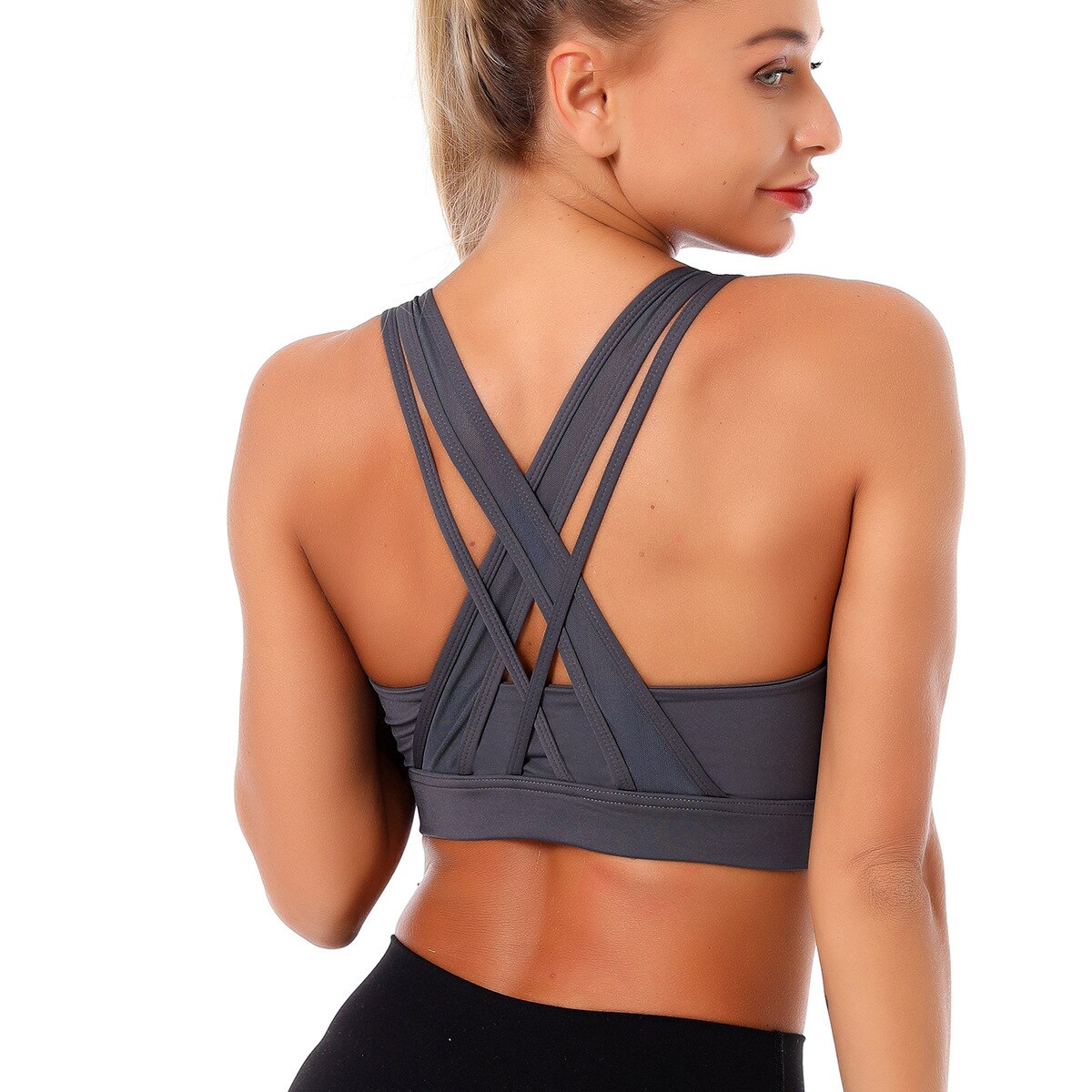 Women's X-Back Quick Dry Sports Bra - Blue Force Sports