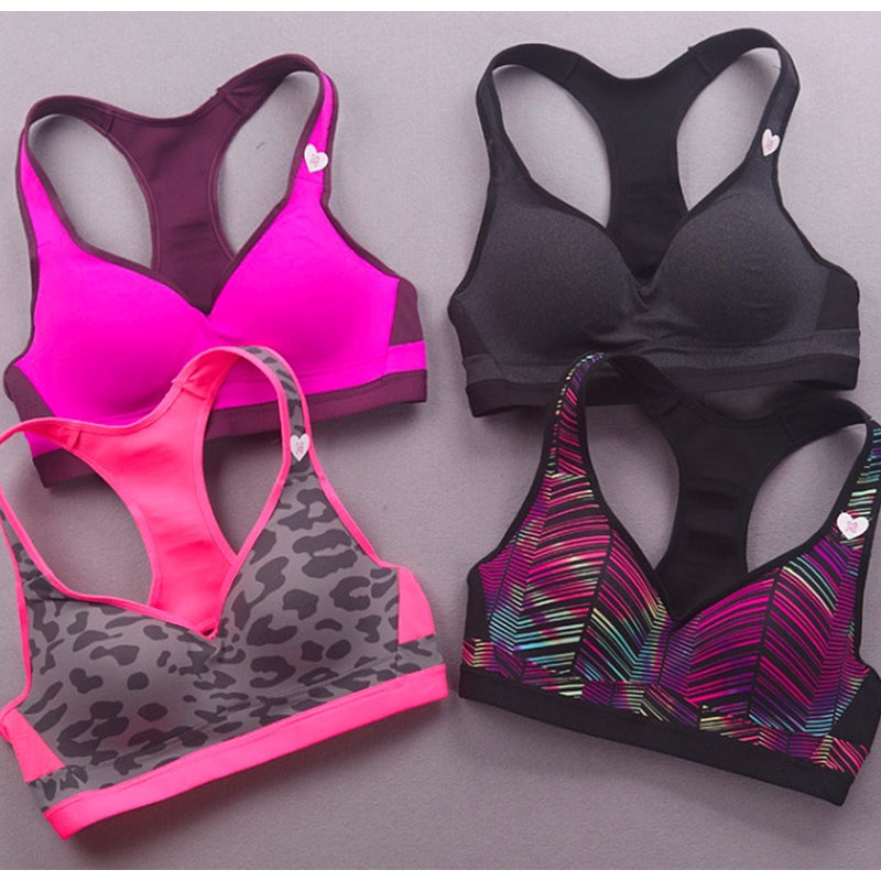 Cute Comfortable Push-Up Quick-Drying Fitness Bra - Blue Force Sports