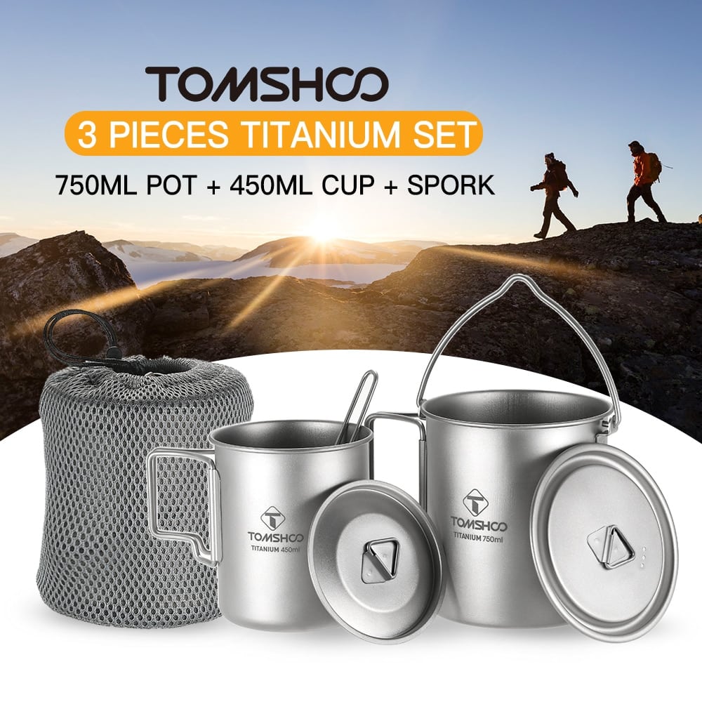 Titanium Camping Cup 3 Pcs Set - Blue Force Sports