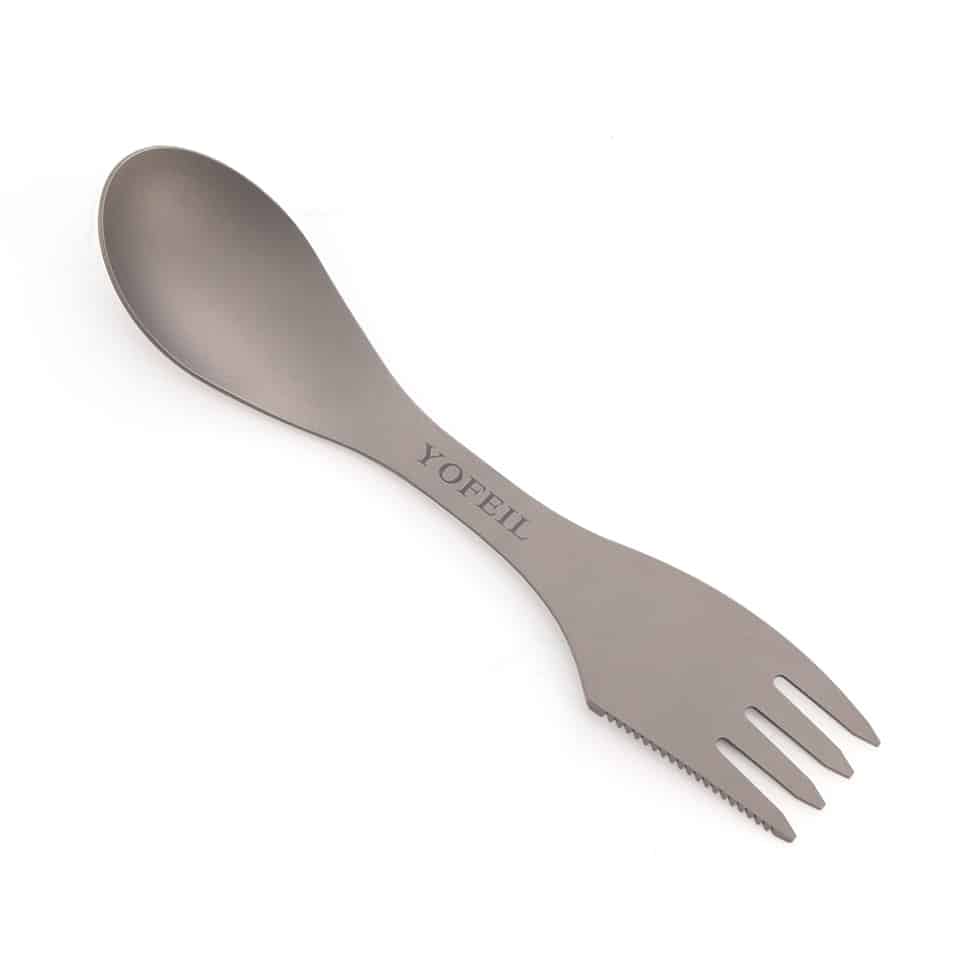 2 in 1 Titanium Spoon and Fork - Blue Force Sports