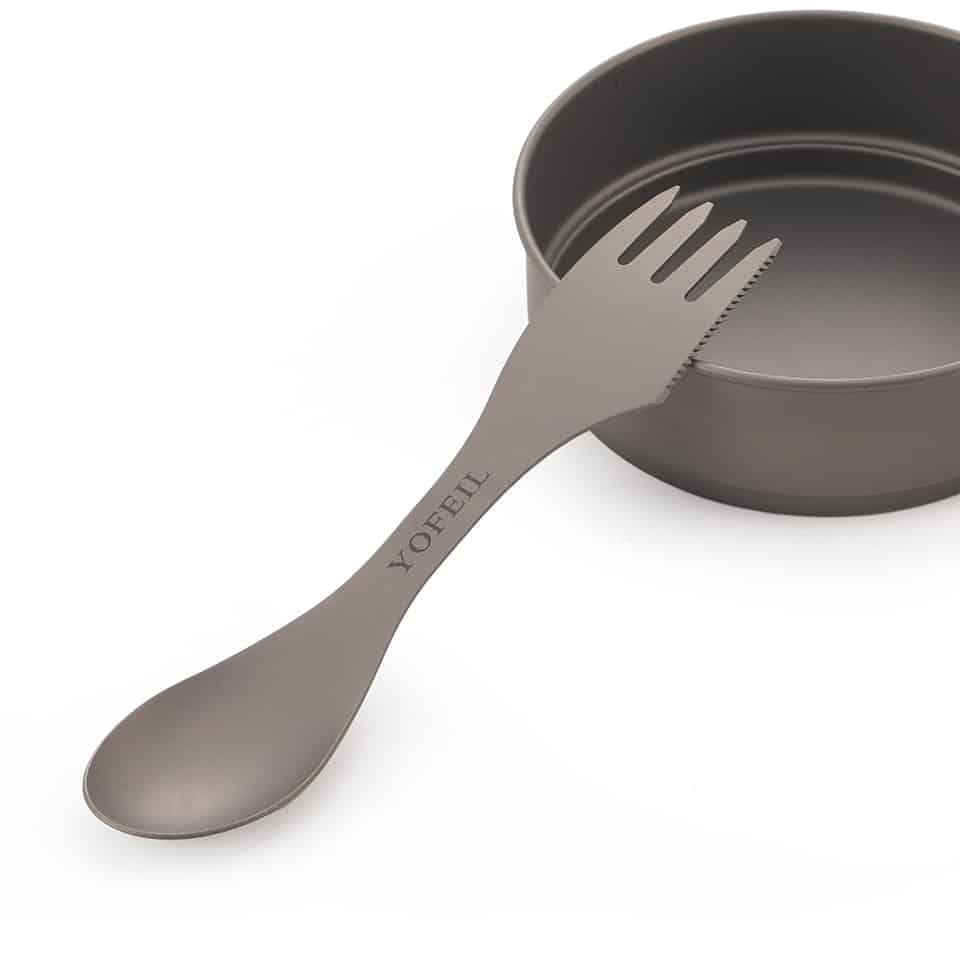 2 in 1 Titanium Spoon and Fork - Blue Force Sports