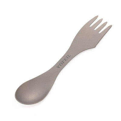 2 in 1 Titanium Spoon and Fork - Blue Force Sports