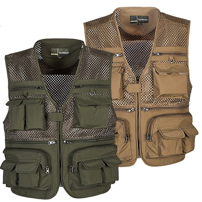 Men's Breathing Mesh Fishing Vest - Blue Force Sports
