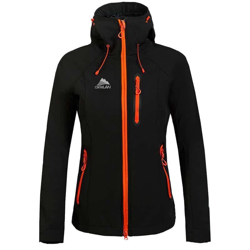 Softshell Fleece Waterproof Woman's Windbreaker - Blue Force Sports