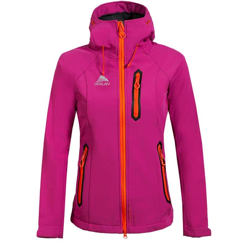 Softshell Fleece Waterproof Woman's Windbreaker - Blue Force Sports