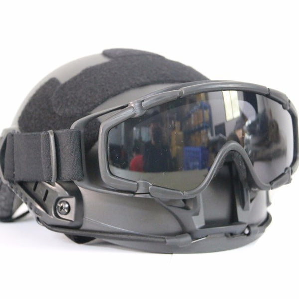 High Quality Multipurpose Anti-Fog Plastic Tactical Helmet - Blue Force Sports