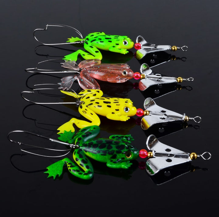 Soft Rubber Frogs Fishing Lure Set - Blue Force Sports