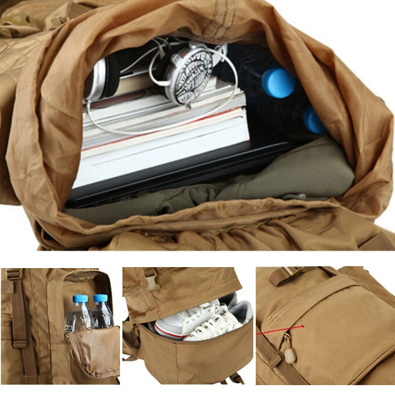 70L Large Outdoor Backpacks - Blue Force Sports