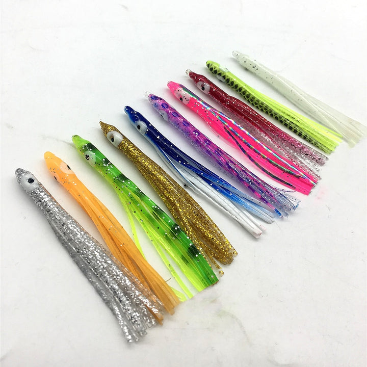 Squid Shaped Silicone Fishing Lures Set - Blue Force Sports