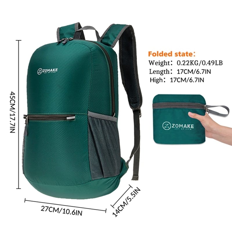Foldable Lightweight Backpack - Blue Force Sports