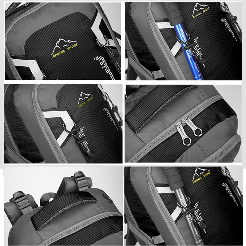 Camping Backpack with Reflective Detail - Blue Force Sports