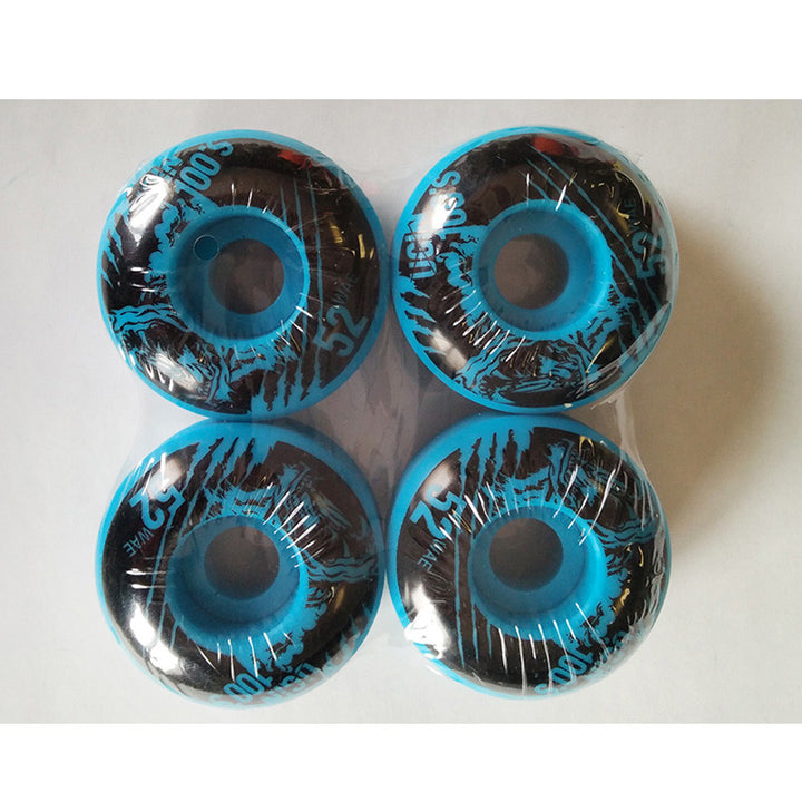 Set of 4 High Rebound PU Wheels for Skateboards - Blue Force Sports