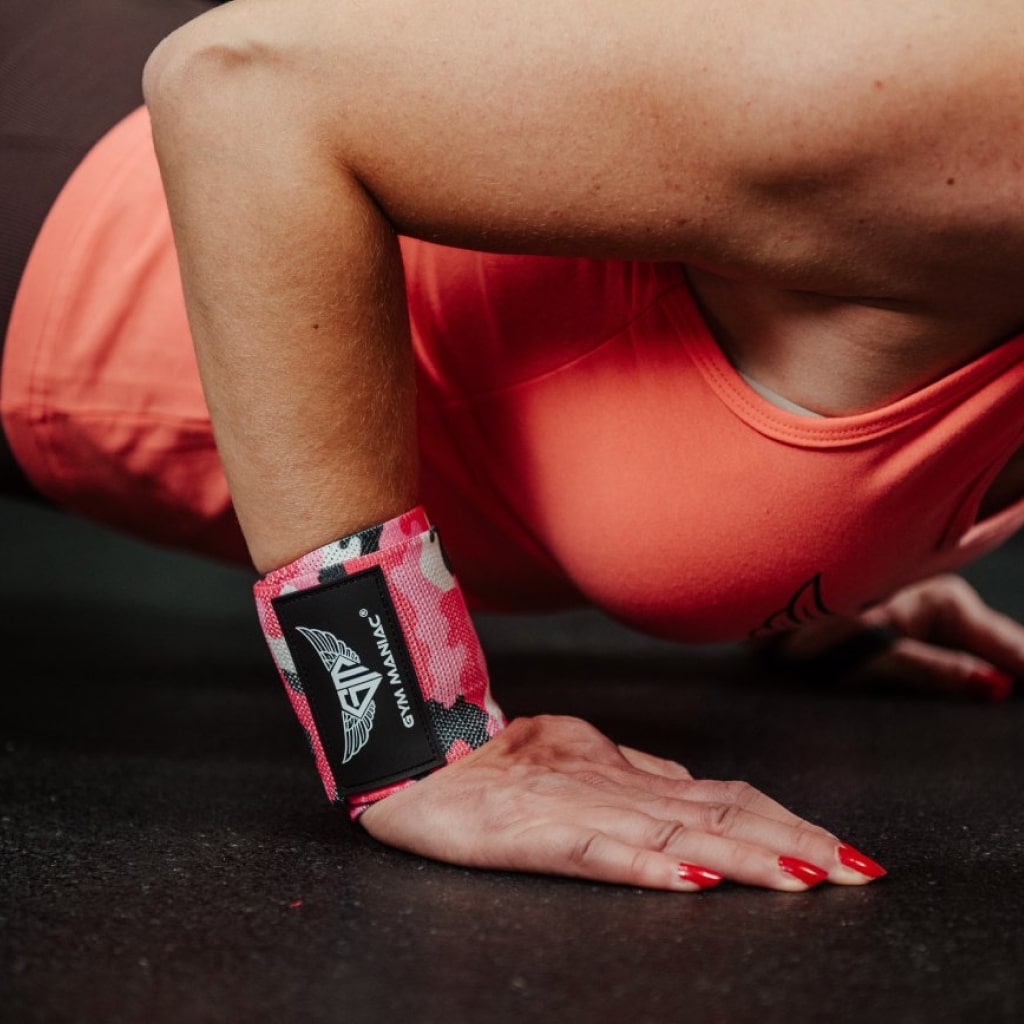 Gym Maniac Pink Camo GM Weightlifting Wrist Wraps - Blue Force Sports
