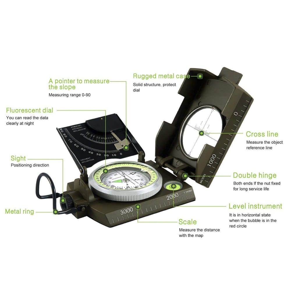 Mulitifunction Survival Compass - Blue Force Sports