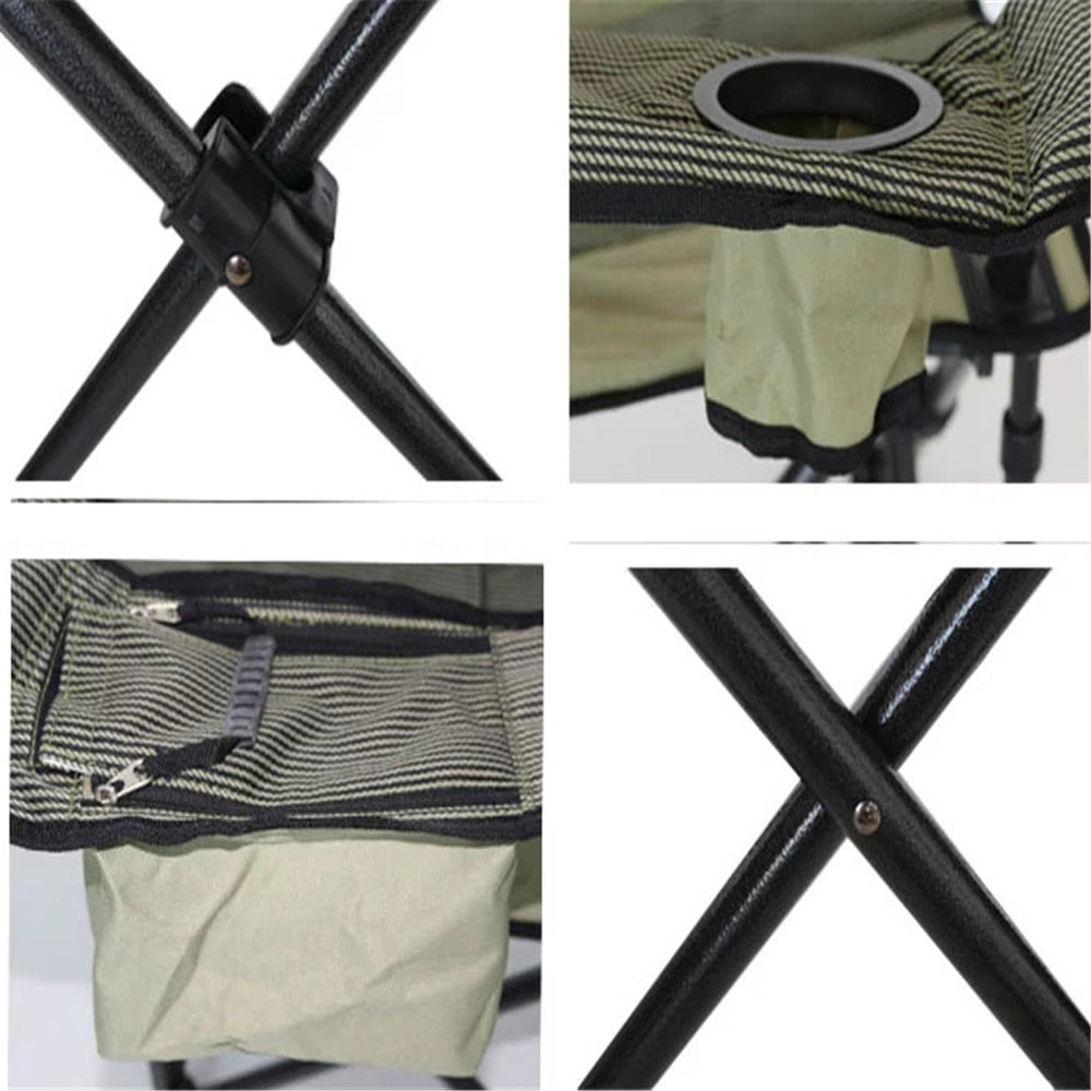 Green Tones Camping Chair with Cooler Bag - Blue Force Sports