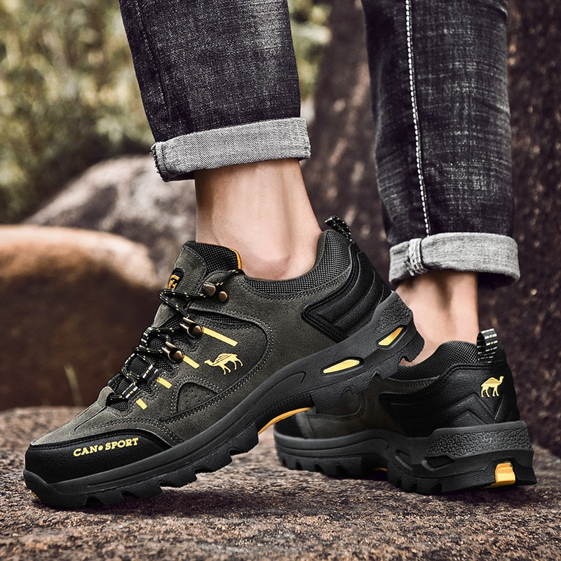 Men's Contrast Detail Trekking Boots - Blue Force Sports