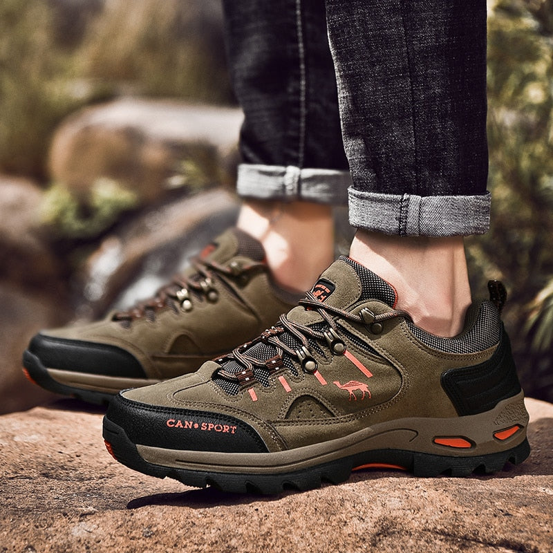 Men's Contrast Detail Trekking Boots - Blue Force Sports