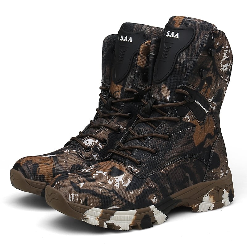 Men's Camouflage Printed Hiking Boots - Blue Force Sports