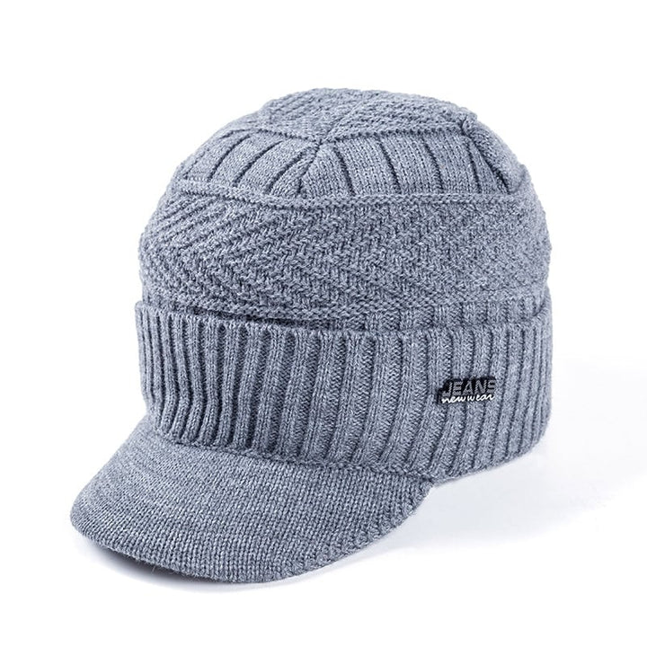 Knitted Warm Hat with Visor - Blue Force Sports
