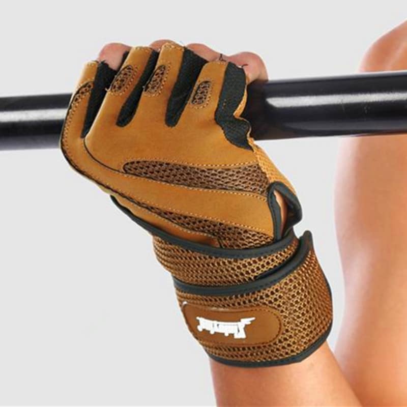 High Quality Professional Wear-Resistant Leather Weightlifting Gloves - Blue Force Sports