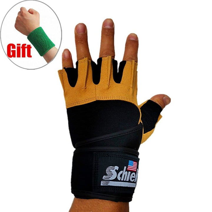 High Quality Professional Wear-Resistant Leather Weightlifting Gloves - Blue Force Sports